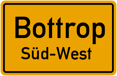 Straßenverzeichnis Bottrop Süd-West