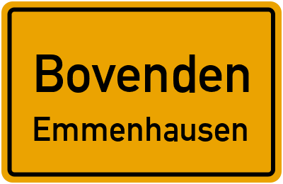 Straßenverzeichnis Bovenden Emmenhausen