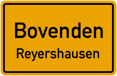 Ortsschild Bovenden Reyershausen