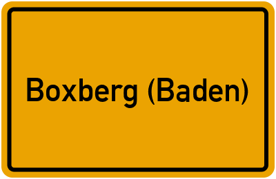 Ortsschild von Stadt Boxberg (Baden) in Baden-Württemberg
