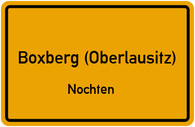 Straßenverzeichnis Boxberg (Oberlausitz) Nochten