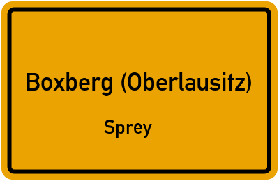 Straßenverzeichnis Boxberg (Oberlausitz) Sprey