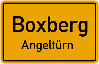 Ortsschild Boxberg Angeltürn
