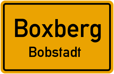 Ortsschild Boxberg Bobstadt