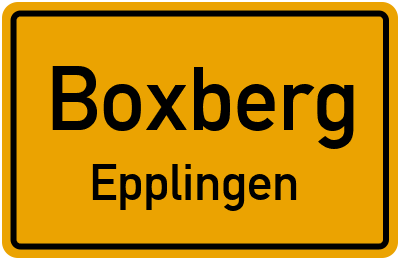 Ortsschild Boxberg Epplingen