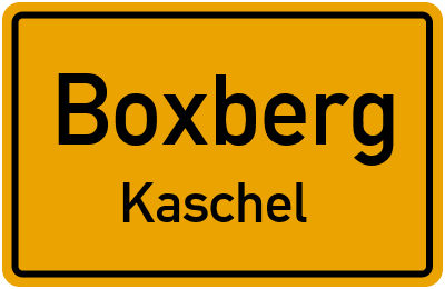 Straßenverzeichnis Boxberg Kaschel