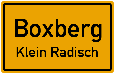 Straßenverzeichnis Boxberg Klein Radisch