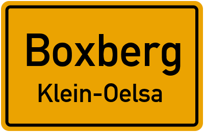 Straßenverzeichnis Boxberg Klein-Oelsa