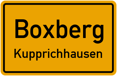 Ortsschild Boxberg Kupprichhausen