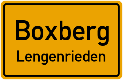 Ortsschild Boxberg Lengenrieden