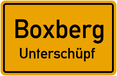 Ortsschild Boxberg Unterschüpf