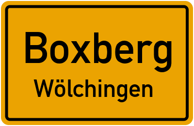 Ortsschild Boxberg Wölchingen