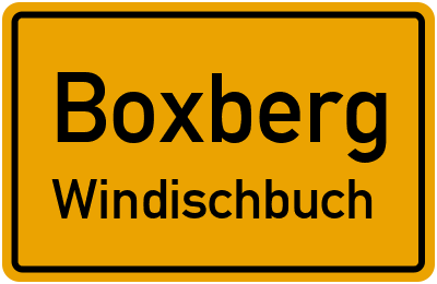 Ortsschild Boxberg Windischbuch