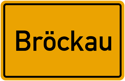 Ortsschild von Gemeinde Bröckau in Sachsen-Anhalt