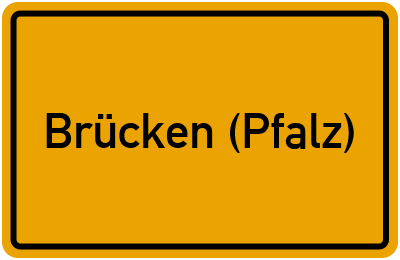 Ortsschild von Gemeinde Brücken (Pfalz) in Rheinland-Pfalz