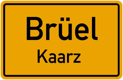 Straßenverzeichnis Brüel Kaarz