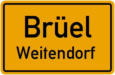Straßenverzeichnis Brüel Weitendorf