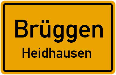 Straßenverzeichnis Brüggen Heidhausen