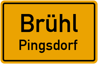 Ortsschild Brühl Pingsdorf