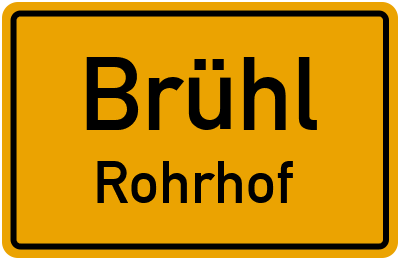 Straßenverzeichnis Brühl Rohrhof