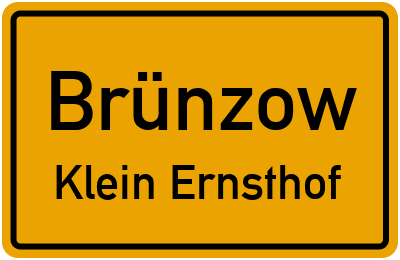 Straßenverzeichnis Brünzow Klein Ernsthof