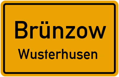 Straßenverzeichnis Brünzow Wusterhusen