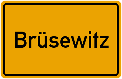 Ortsschild von Brüsewitz in Mecklenburg-Vorpommern