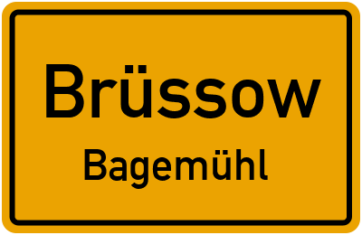 Straßenverzeichnis Brüssow Bagemühl