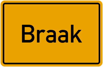Ortsschild von Braak in Schleswig-Holstein