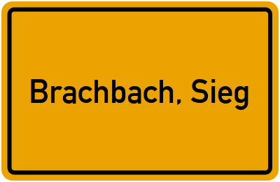 Ortsschild von Gemeinde Brachbach, Sieg in Rheinland-Pfalz