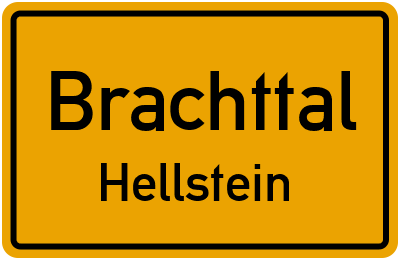 Ortsschild Brachttal Hellstein