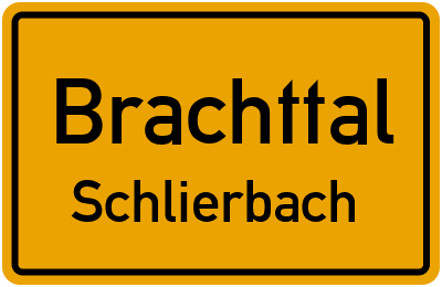 Ortsschild Brachttal Schlierbach
