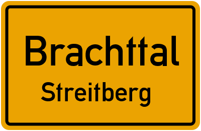 Ortsschild Brachttal Streitberg