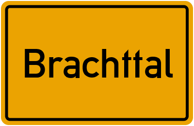 Ortsschild von Gemeinde Brachttal in Hessen