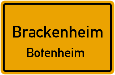 Ortsschild Brackenheim Botenheim