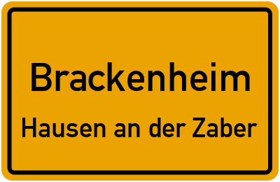 Straßenverzeichnis Brackenheim Hausen an der Zaber