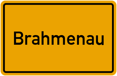 Ortsschild von Gemeinde Brahmenau in Thüringen