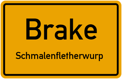 Straßenverzeichnis Brake Schmalenfletherwurp