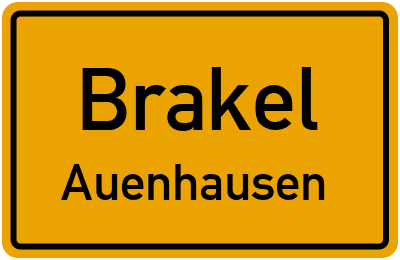 Ortsschild Brakel Auenhausen
