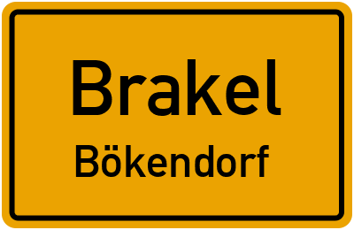 Ortsschild Brakel Bökendorf