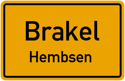 Straßenverzeichnis Brakel Hembsen