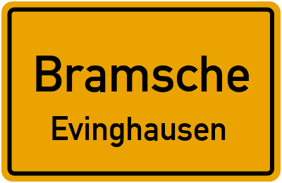 Ortsschild Bramsche Evinghausen