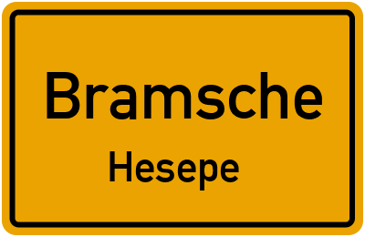 Straßenverzeichnis Bramsche Hesepe