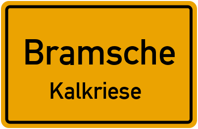 Ortsschild Bramsche Kalkriese