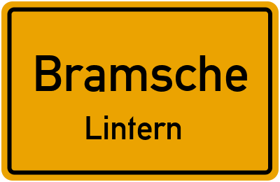 Straßenverzeichnis Bramsche Lintern