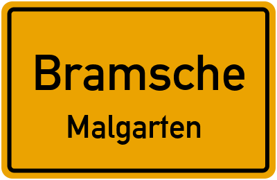 Straßenverzeichnis Bramsche Malgarten