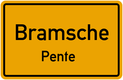 Straßenverzeichnis Bramsche Pente