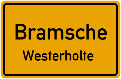 Straßenverzeichnis Bramsche Westerholte