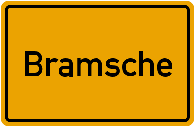 Ortsschild von Bramsche in Niedersachsen