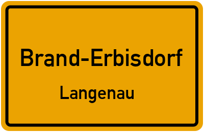 Straßenverzeichnis Brand-Erbisdorf Langenau